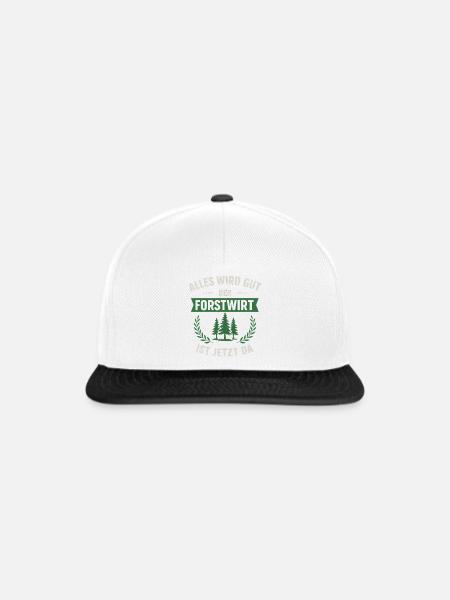 Lustiger Forstwirt Spruch - Snapback Cap - Weiß/Schwarz