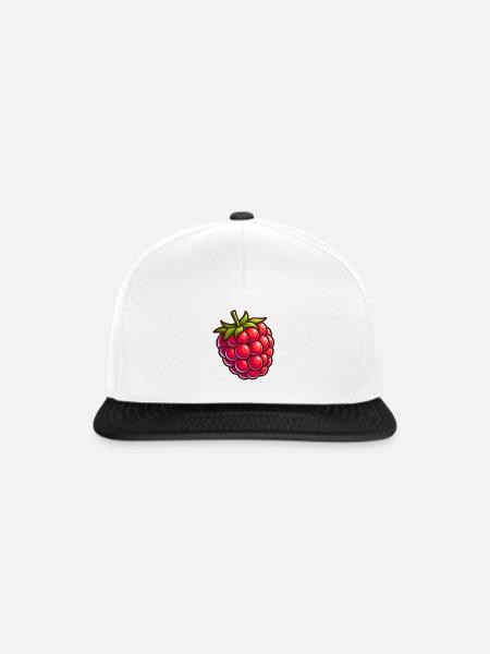 Himbeere Cartoon funkeln - Snapback Cap - Weiß/Schwarz