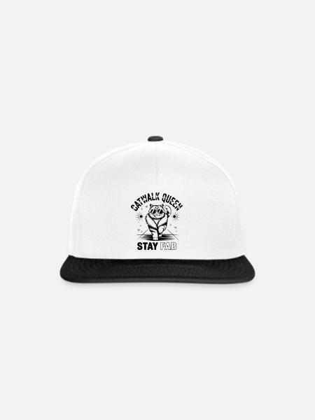 Catwalk Queen Stay Fab - Snapback Cap - Weiß/Schwarz