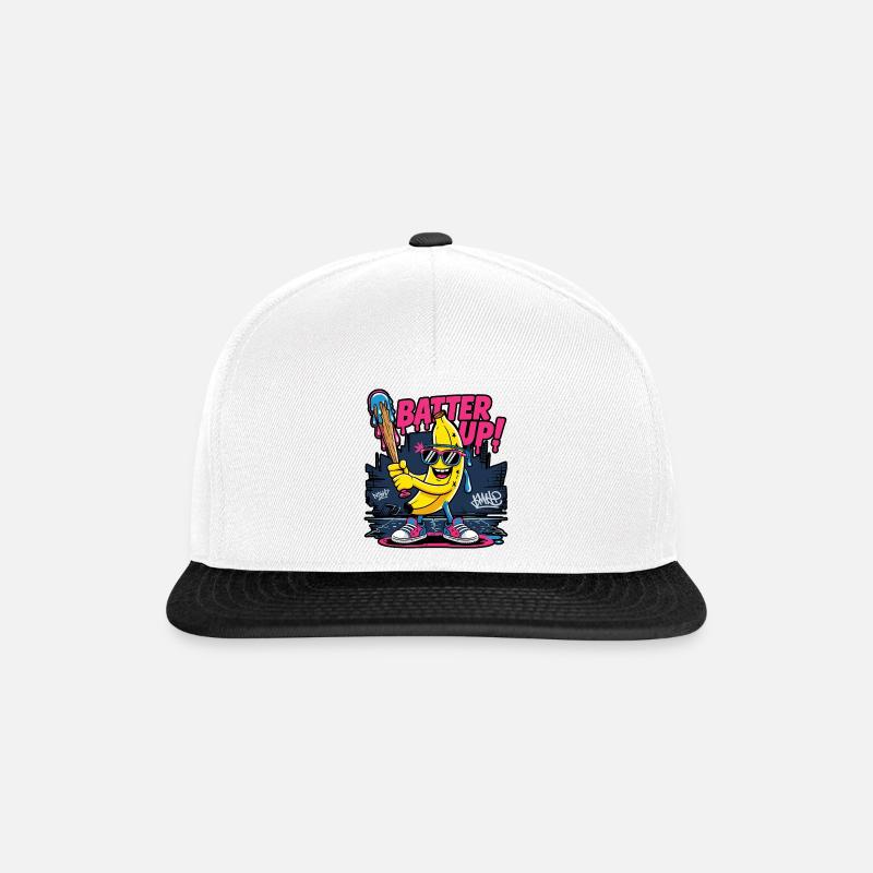 Cool Banana Baseball Neon Style - Snapback Cap - Weiß/Schwarz