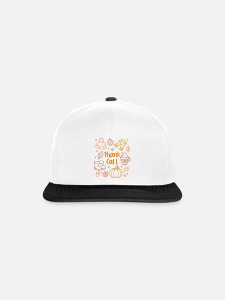 Dank Herbst - Snapback Cap - Weiß/Schwarz