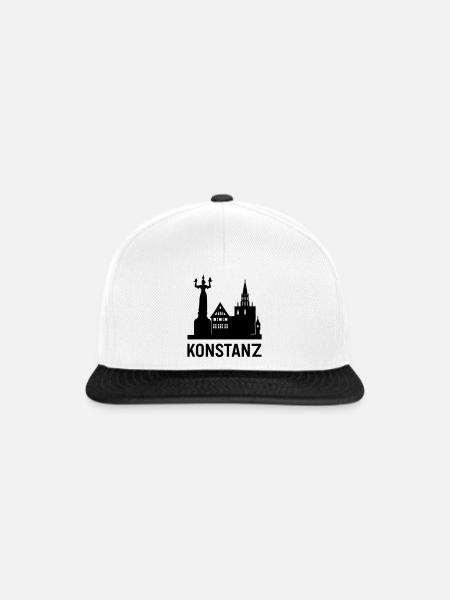 konstanz bodensee silhouette - Snapback Cap - Weiß/Schwarz