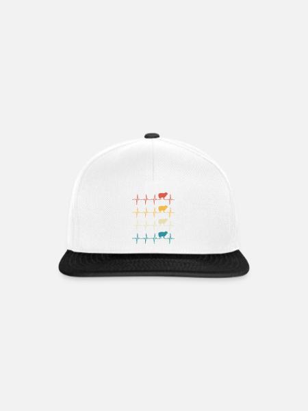 Herzschlag Schaf, Schaf, Schaf - Snapback Cap - Weiß/Schwarz