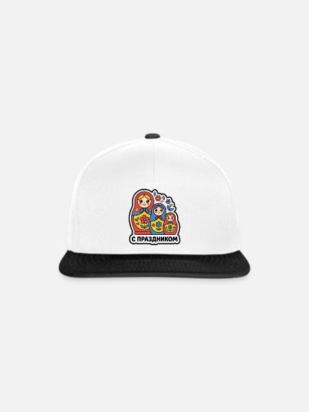 Matroschka - Snapback Cap - Weiß/Schwarz
