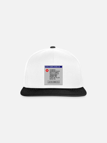 Gehaltsabrechnung - Snapback Cap - Weiß/Schwarz