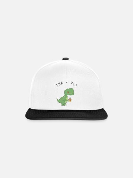 Lustige T-Rex-Teezeit - Snapback Cap - Weiß/Schwarz