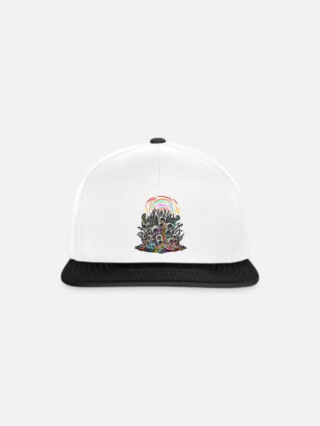 Psychedelischer Sprecher - Snapback Cap - Weiß/Schwarz