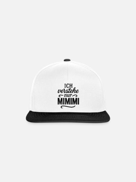 Ich höre nur Mimimi - Snapback Cap - Weiß/Schwarz