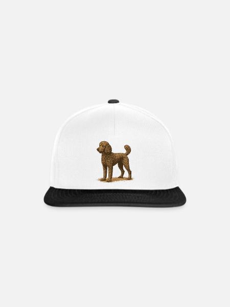 Pudel - Snapback Cap - Weiß/Schwarz