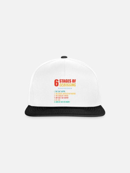 Sechs Phasen Debugging - Snapback Cap - Weiß/Schwarz