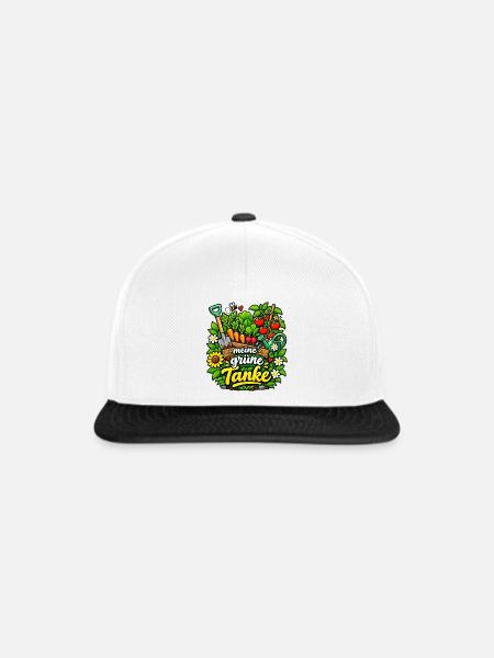 Meine grüne Tanke mein Garten - Snapback Cap - Weiß/Schwarz