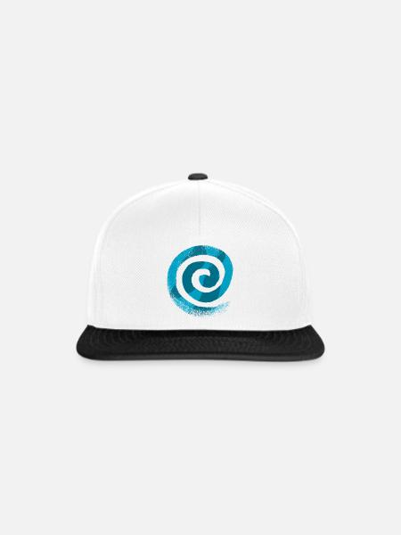 Spirale - Snapback Cap - Weiß/Schwarz