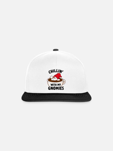Chillin mit GNOMIES Becher - Snapback Cap - Weiß/Schwarz