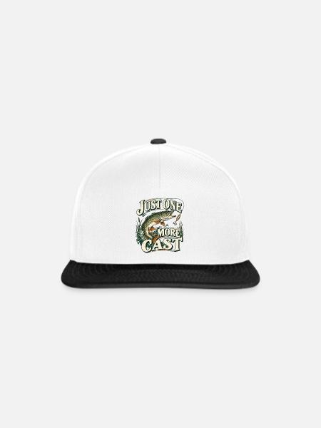 Just One More Cast Angeln - Snapback Cap - Weiß/Schwarz