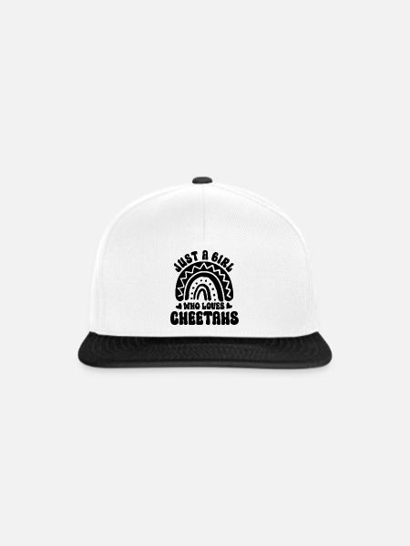 Gepard Spruch Boho-Style - Snapback Cap - Weiß/Schwarz