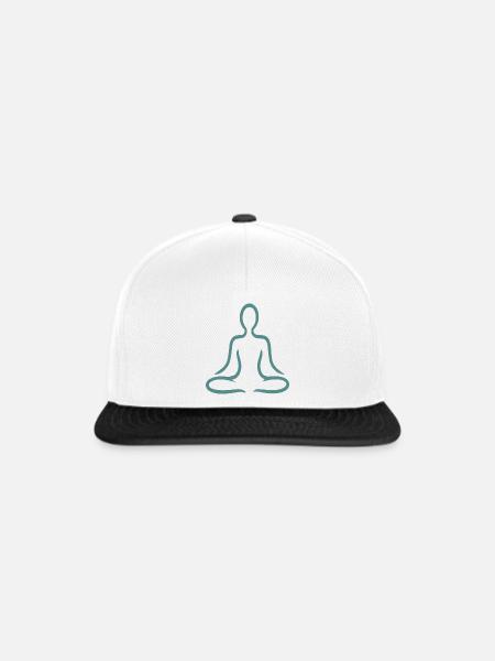 Yoga Und Meditation - Snapback Cap - Weiß/Schwarz