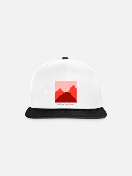 Rote Berglandschaft im Sonnenuntergang - Snapback Cap - Weiß/Schwarz
