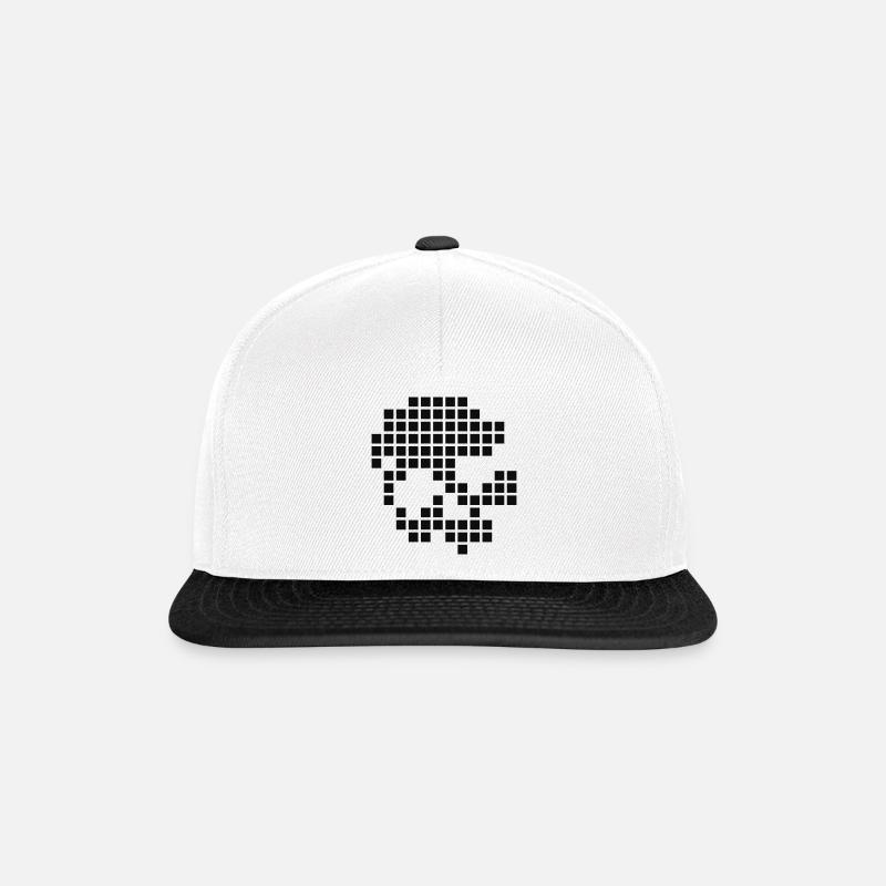 Digital skull - Snapback Cap - white/black