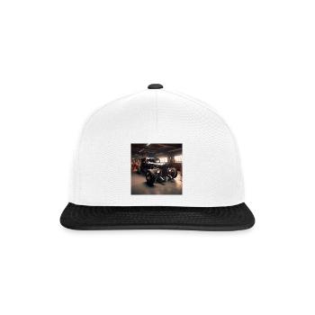 Black Hot Rod - Snapback Cap - white/black - Front