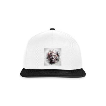 Art de la vieille femme - Casquette snapback - blanc/noir - Devant