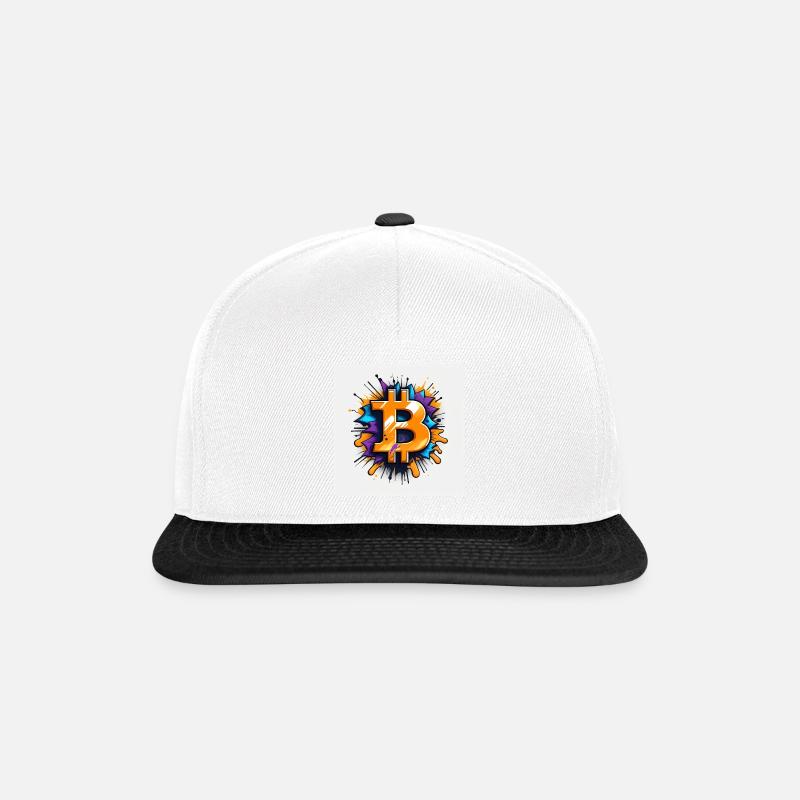Bitcoin Graffiti - Casquette snapback - blanc/noir