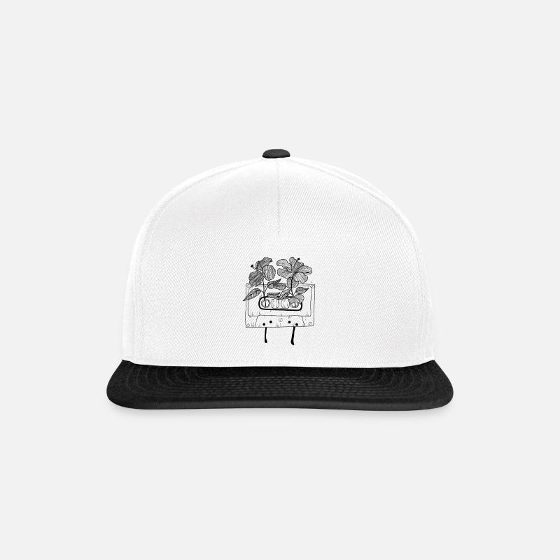 cassette - Snapback Cap - Weiß/Schwarz