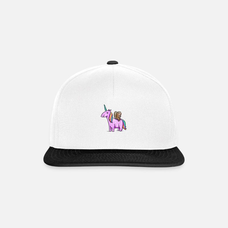 einhornbiber - Snapback Cap - Weiß/Schwarz