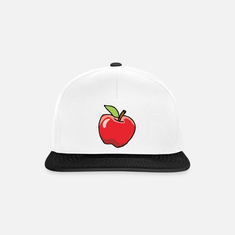 Apple - Snapback Cap - white/black