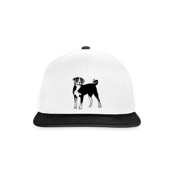 Appenzeller Sennenhund - Snapback Cap - Weiß/Schwarz - Vorne