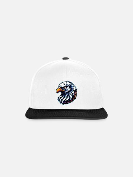 Weißkopfseeadler - Snapback Cap - Weiß/Schwarz