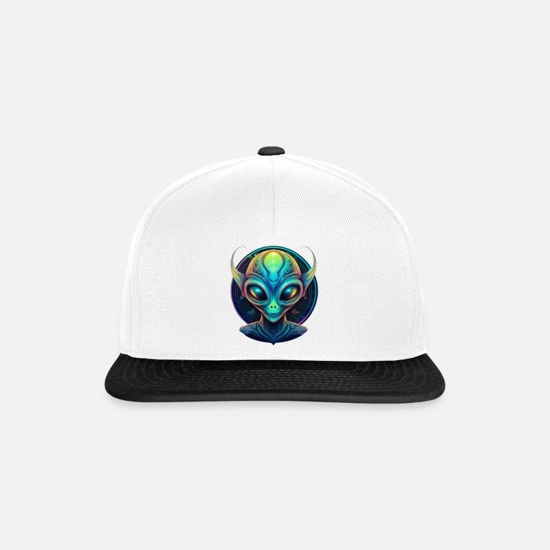 Mignon Visage Alien Alien - Casquette snapback - blanc/noir