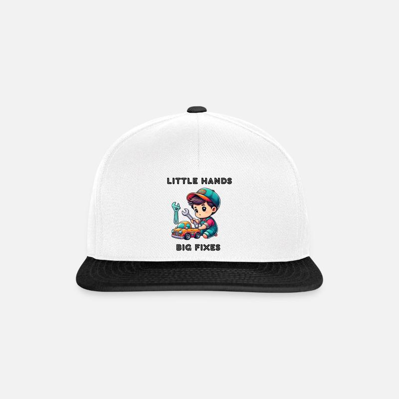 Little Hands - Snapback Cap - Weiß/Schwarz