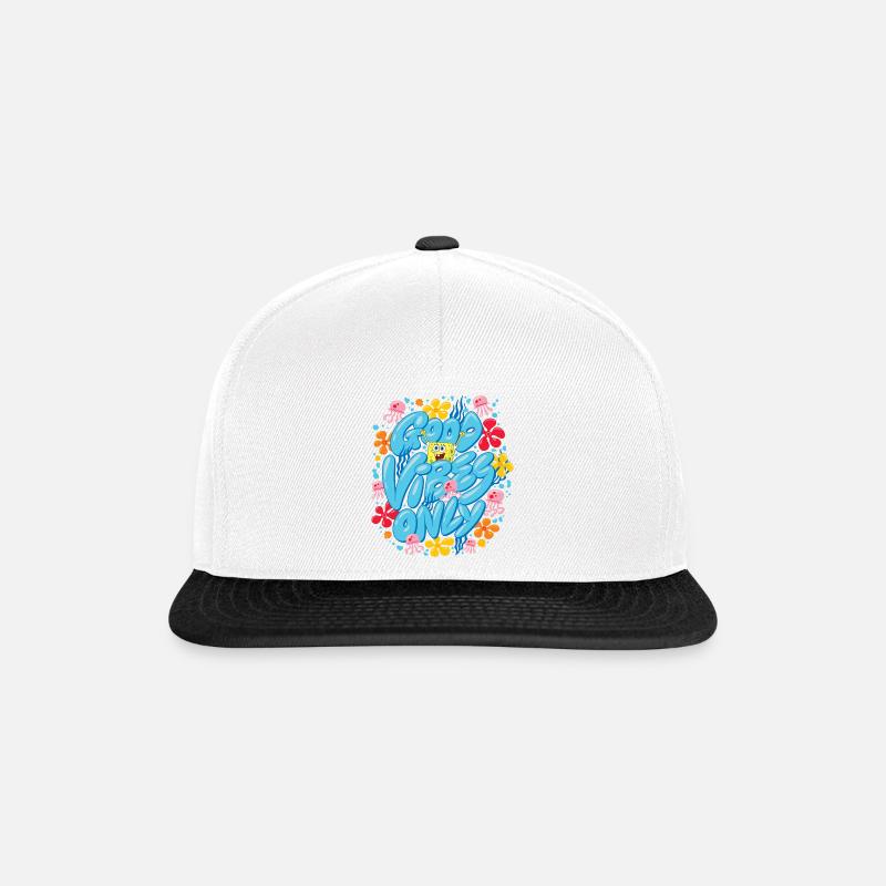 Spongebob Schwammkopf Good Vibes Only - Snapback Cap - Weiß/Schwarz