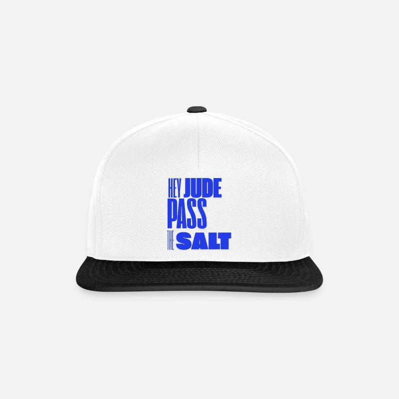 Hey Jude Pass the Salt - Snapback Cap - Weiß/Schwarz