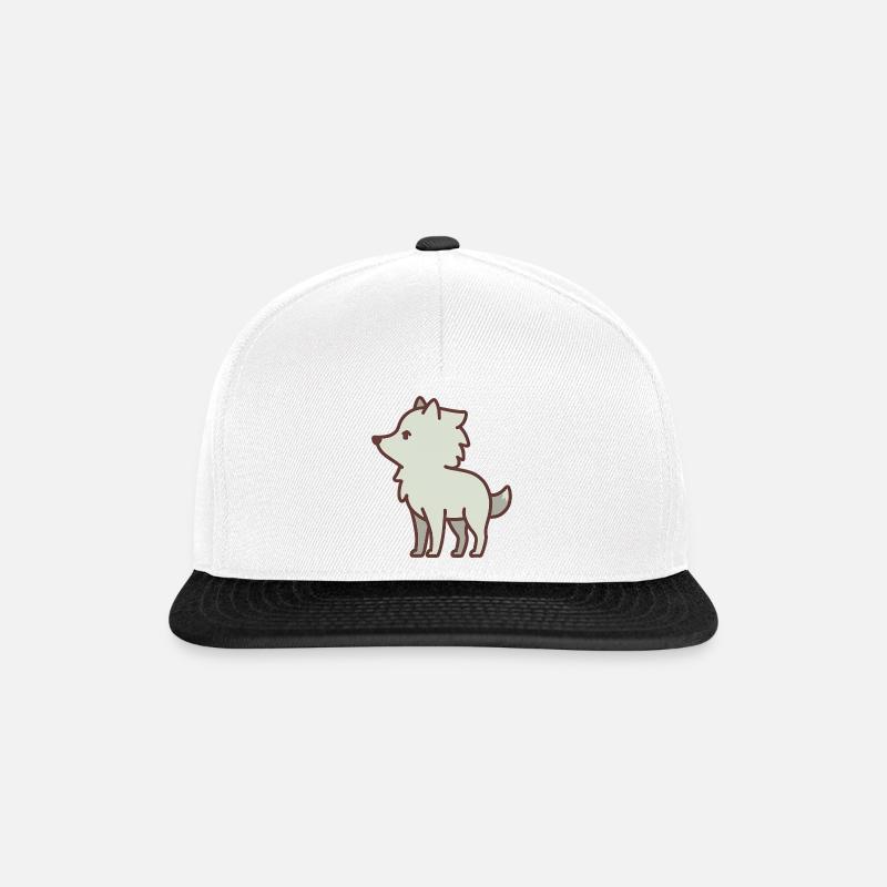 süßer kleiner wolf - Snapback Cap - Weiß/Schwarz