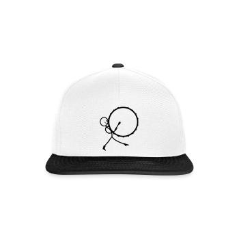 Fanfarengroße Trommel - Snapback Cap - Weiß/Schwarz - Vorne
