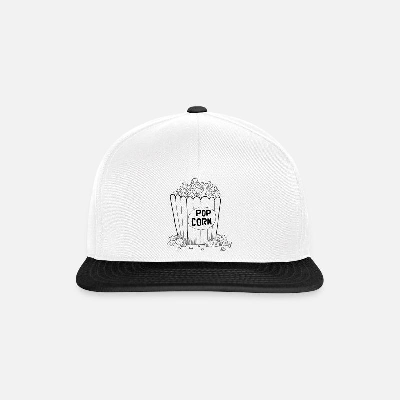 Tag des Popcorns - Snapback Cap - Weiß/Schwarz