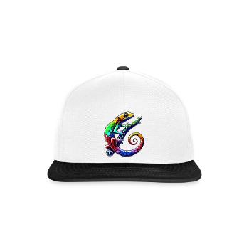 Gecko - Snapback Cap - Weiß/Schwarz - Vorne