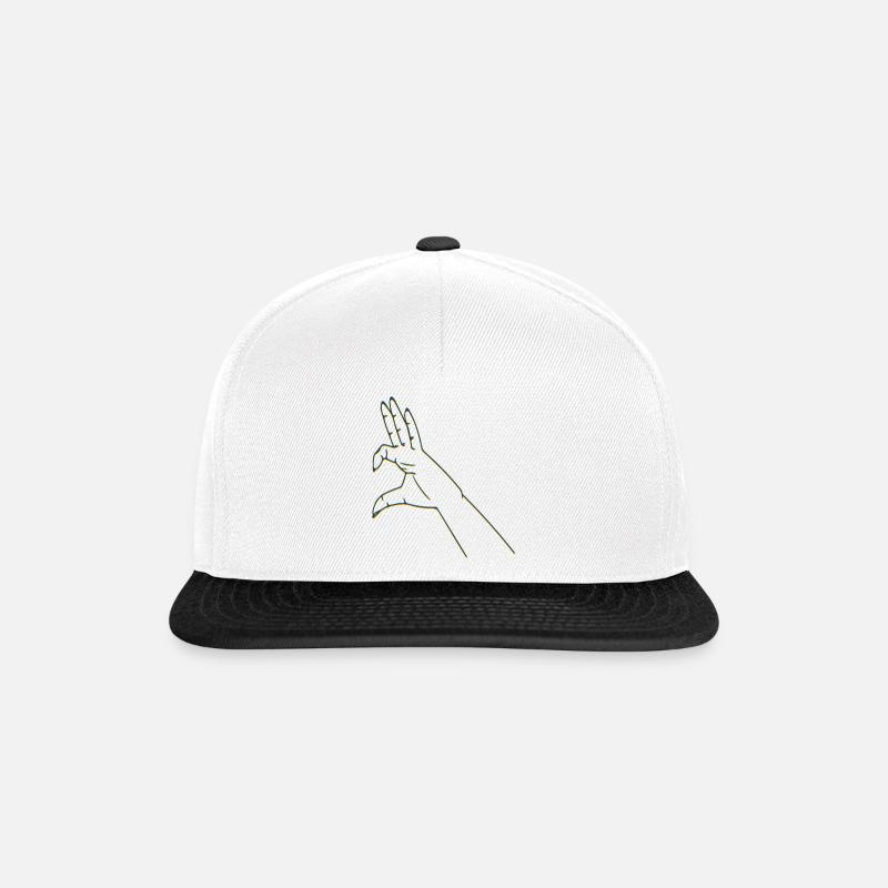 HerzHandrlinks - Snapback Cap - Weiß/Schwarz