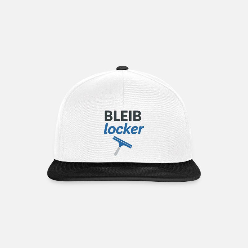 Bleib locker - Snapback Cap - Weiß/Schwarz