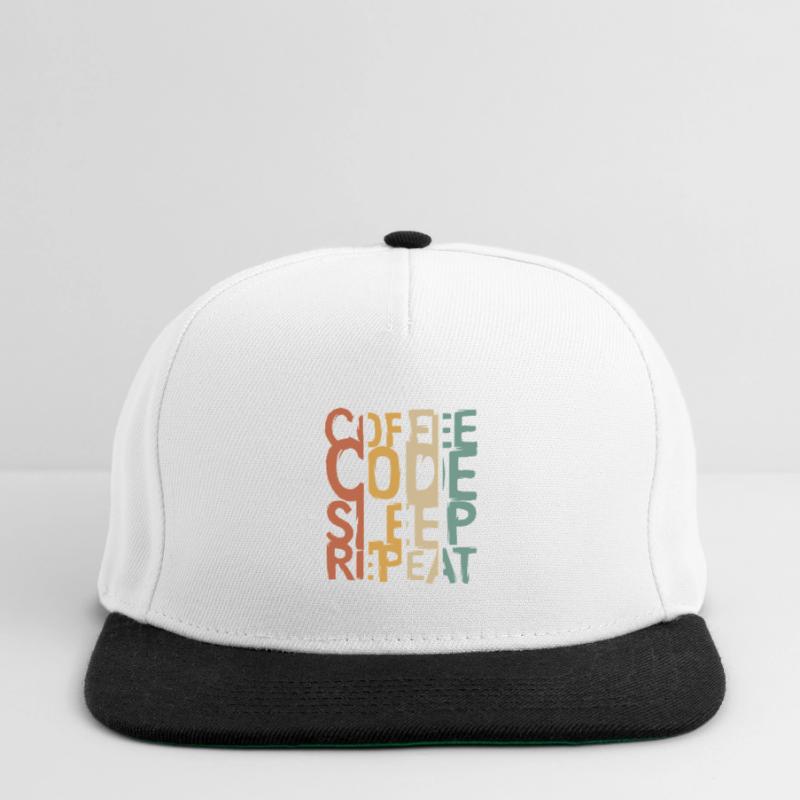 Coffee Code Sleep Repeat – Developer Design Snapback Cap