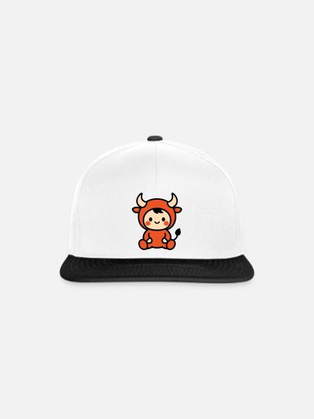 Cute Astro Taurus - Snapback Cap - Weiß/Schwarz