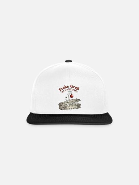 Gruß aus der Unterwelt - Snapback Cap - Weiß/Schwarz
