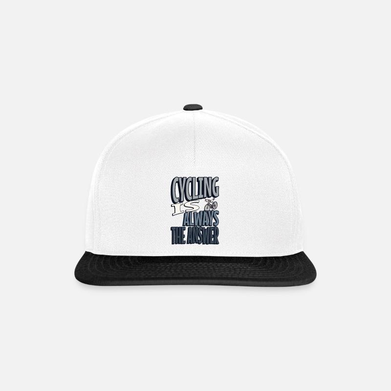 Cycling is always the answer - Snapback Cap - white/black