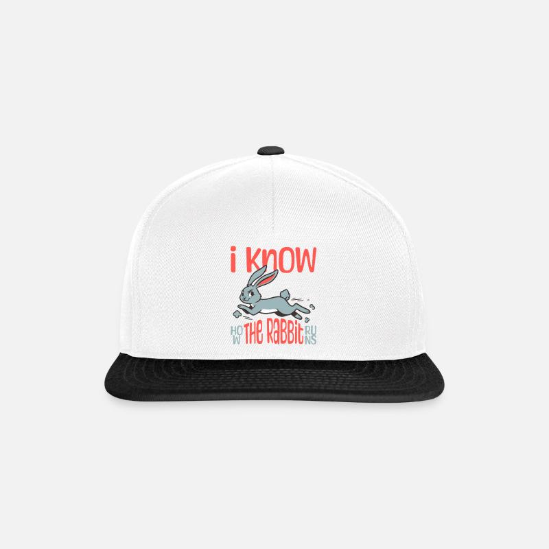 I Know How The Rabbit Runs Denglish - Snapback Cap - white/black