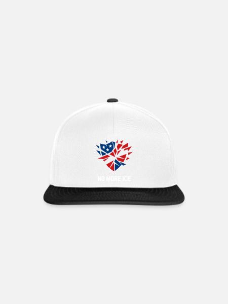 Stoppt die Abschiebung Protest Herz - Snapback Cap - Weiß/Schwarz