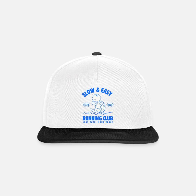 Langsam & Einfach Laufclub - Snapback Cap - Weiß/Schwarz