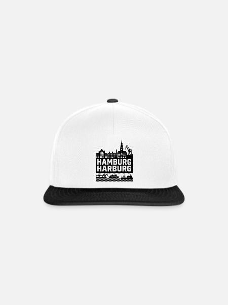 Hamburg Harburg - Snapback Cap - Weiß/Schwarz