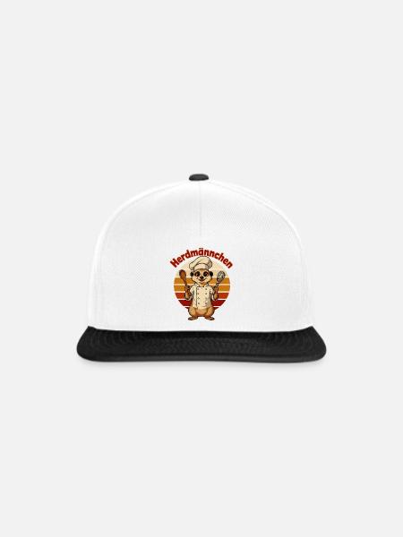 Koch Erdmännchen - Snapback Cap - Weiß/Schwarz