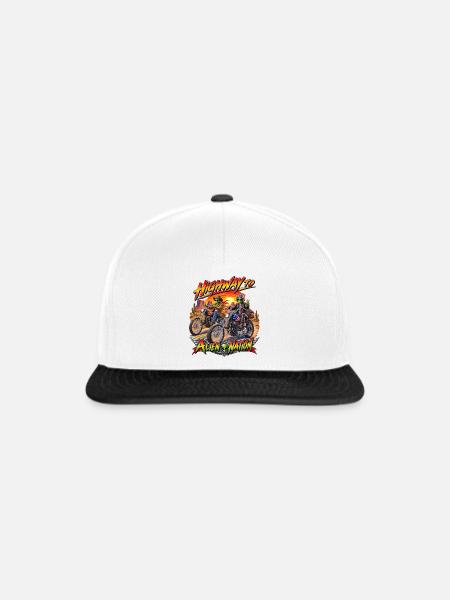 Alien Nation Motorrad Riders - Snapback Cap - Weiß/Schwarz